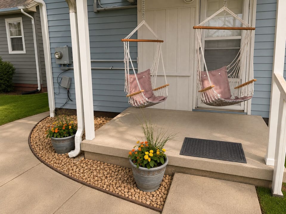 relax on the back porch 
