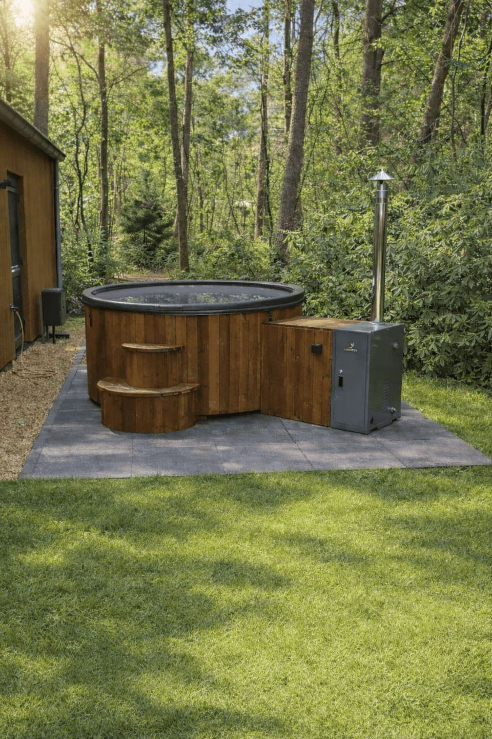Outdoor spa tub