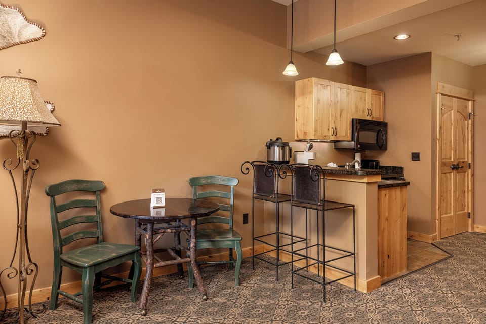 Sit and enjoy a meal before walking to the ski lift | Main Level