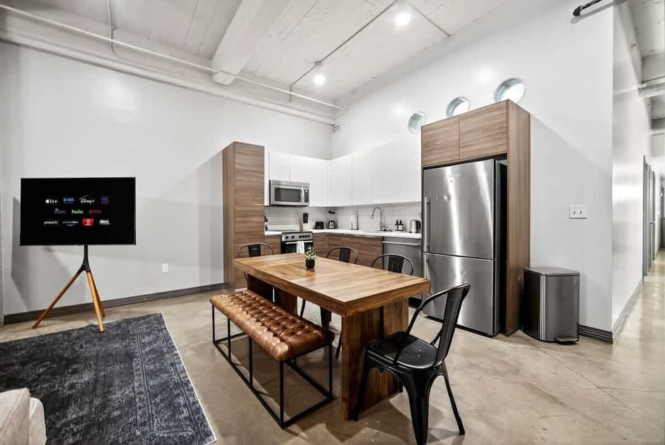 “Cozy meals at home” — Whether it’s takeout or a home-cooked feast, enjoy it around this inviting table designed for lingering conversations