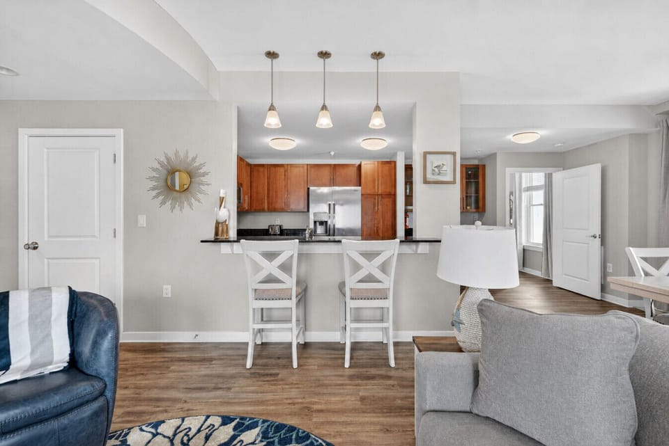 Start your mornings with coffee at the breakfast bar before heading out for sun, sand, and another perfect beach day.