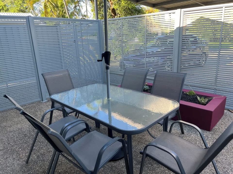 Enjoy some quiet time in you private courtyard or occasionally you can listen to the music from across the road at the Seabreeze Hotel