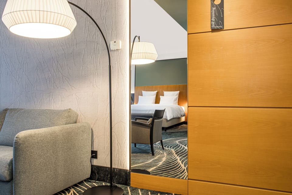 Privilege, Room, 1 Double Bed, Accessible | Living area | 55-inch Smart TV with cable channels