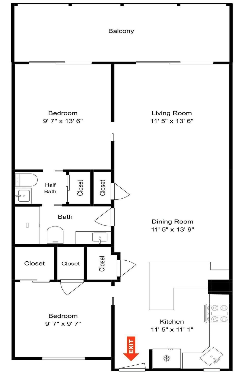 Pointe South 104 - Floor Plan