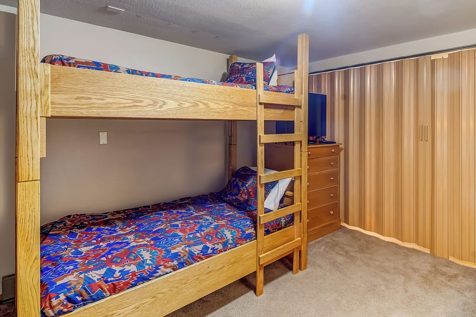 Lower Level Twin-over-Twin Bunk - Divider Separates Queen Bedroo
