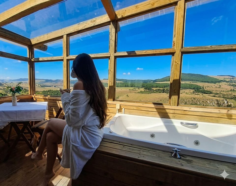 Indoor spa tub