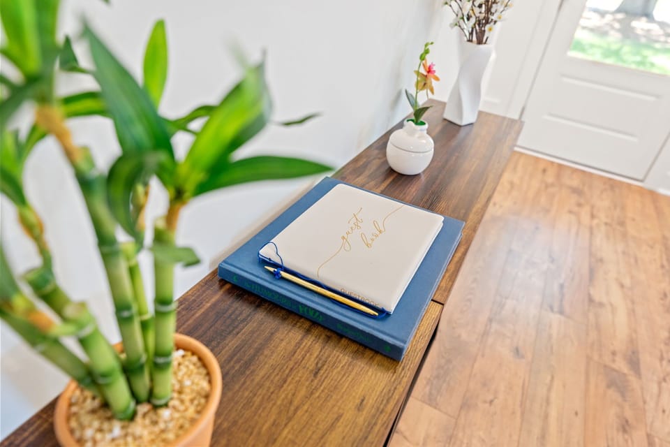 Sign our guest book when you stay with us :)