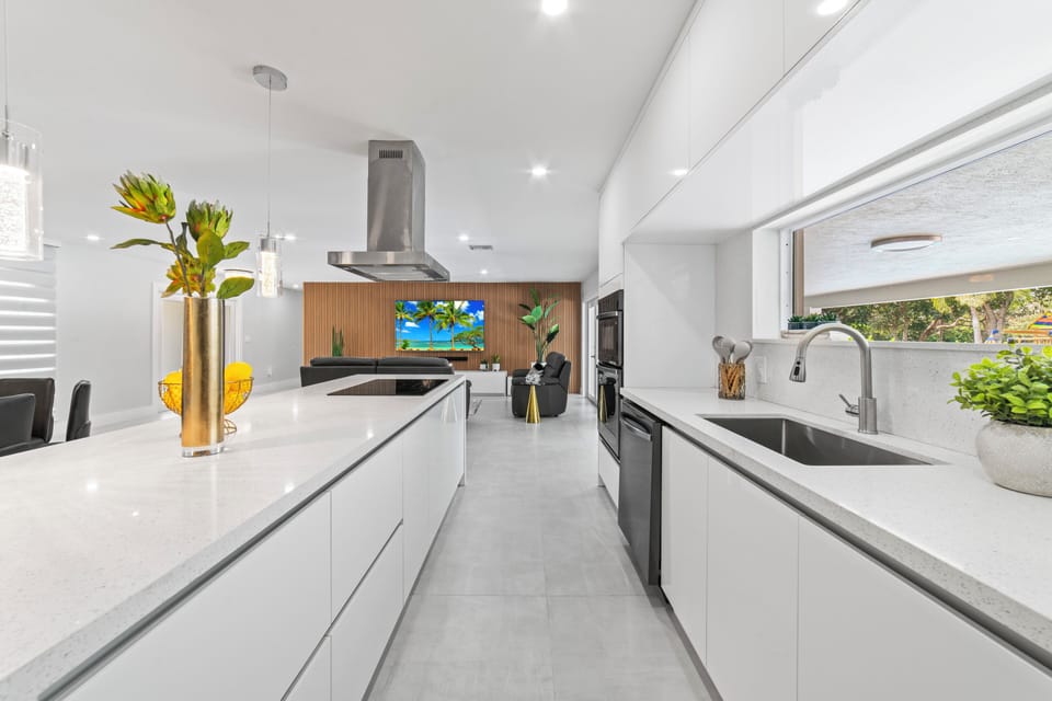 Sleek kitchen designed for comfort and convenience