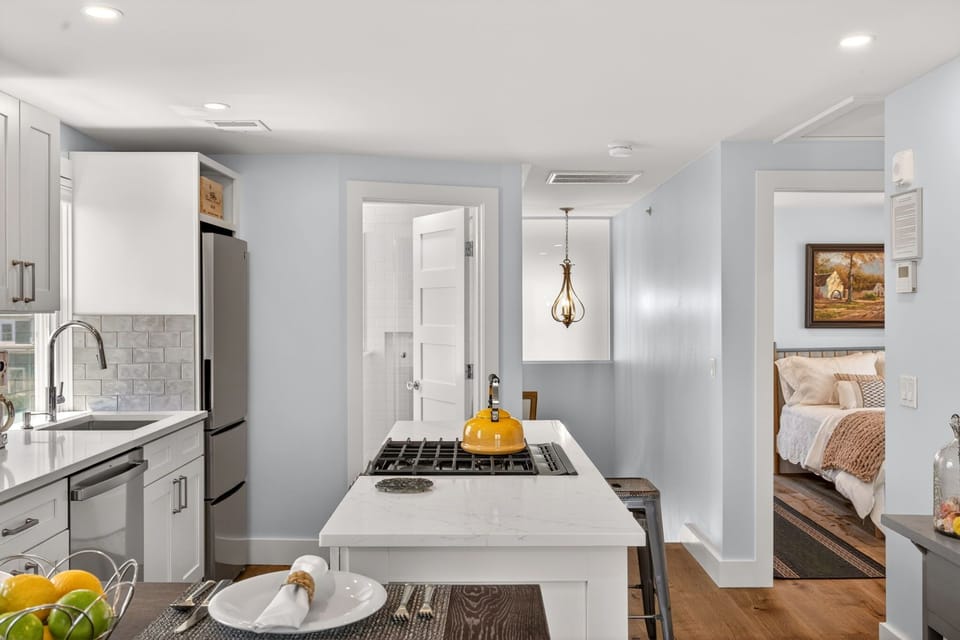 Bright, open-concept space where your kitchen flows seamlessly into the bedroom, perfect for easy mornings and relaxed evenings in your cozy home away from home.