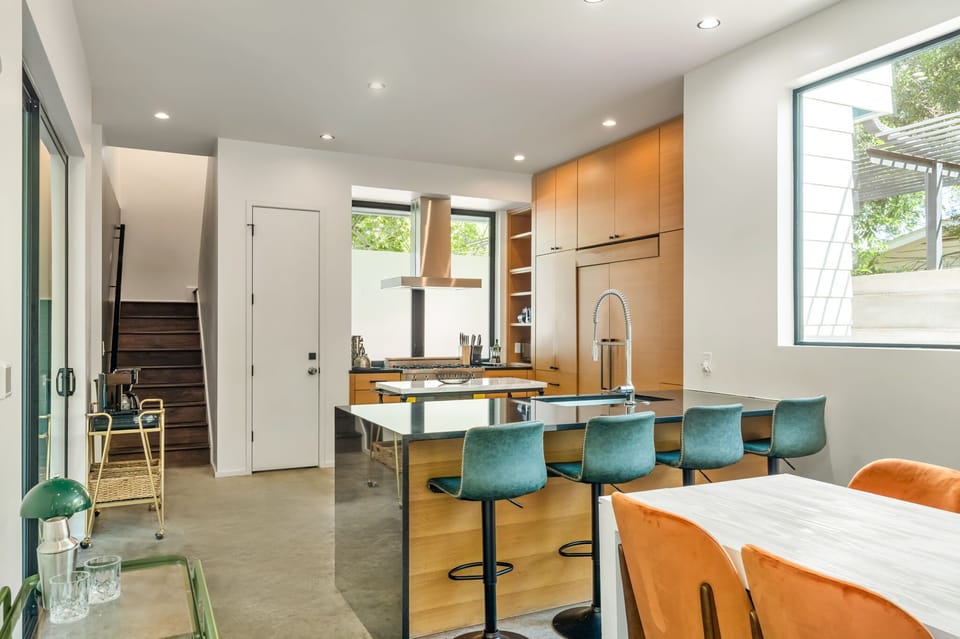 Kitchen with bar seating