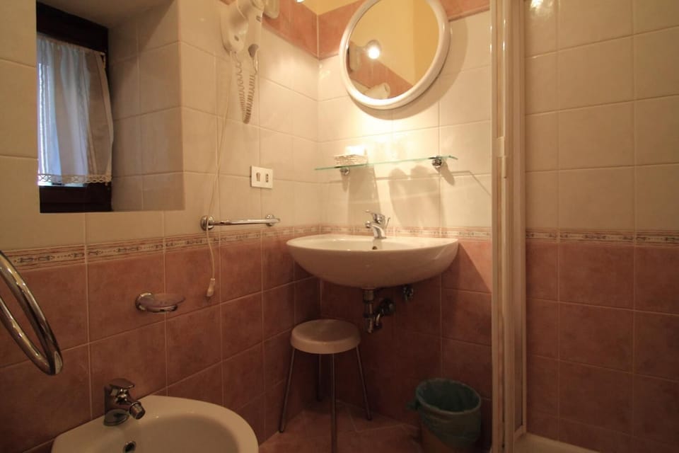 Hair dryer, bidet, towels, soap