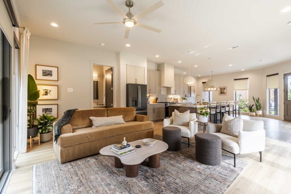 Comfortable living space with designer finishes