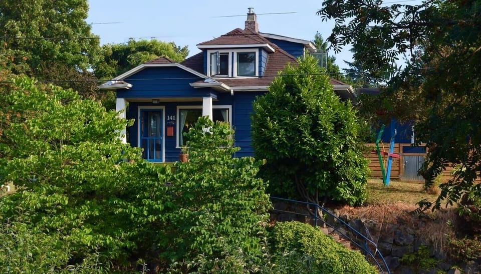 Street view, house sits 20 feet above street making it private and quiet.