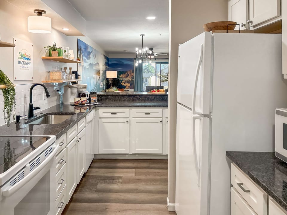 The kitchen is fully stocked.
