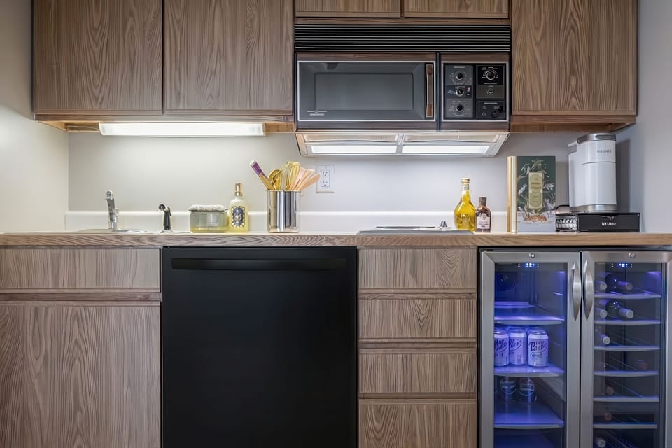 Efficiency with Wine Chiller & Tea & Coffee Bar