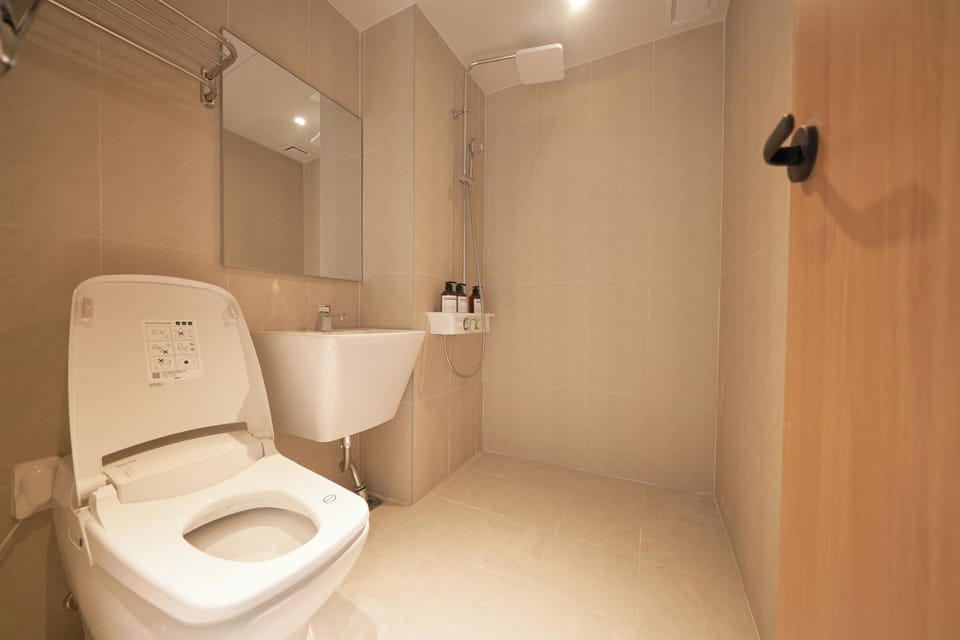 Free toiletries, hair dryer, slippers, towels