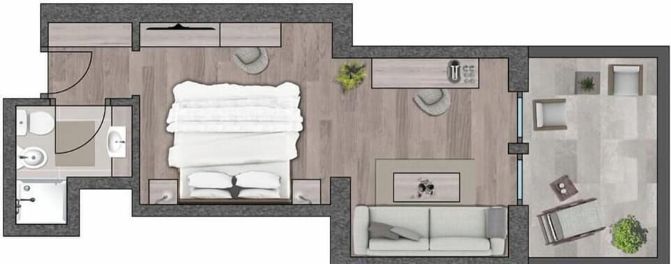 Junior Suite, Balcony, Mountain View | Floor plan