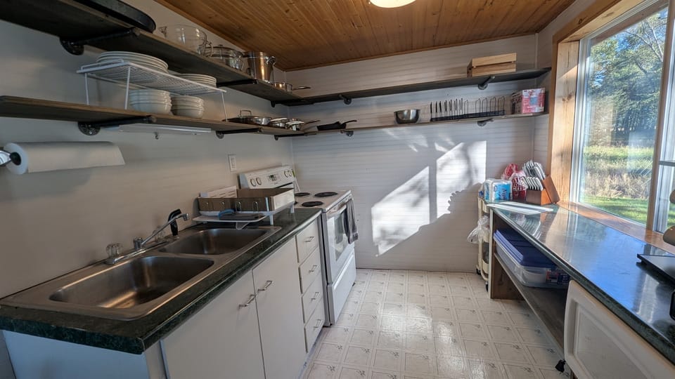 Open kitchen fully stocked