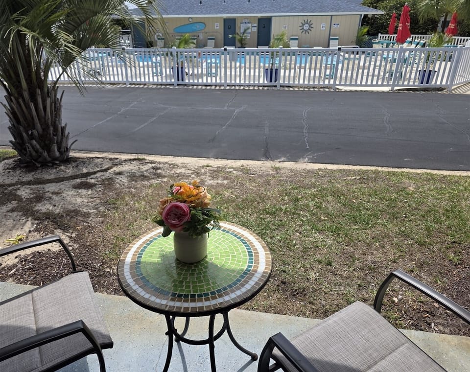 Patio Overlooking Pool