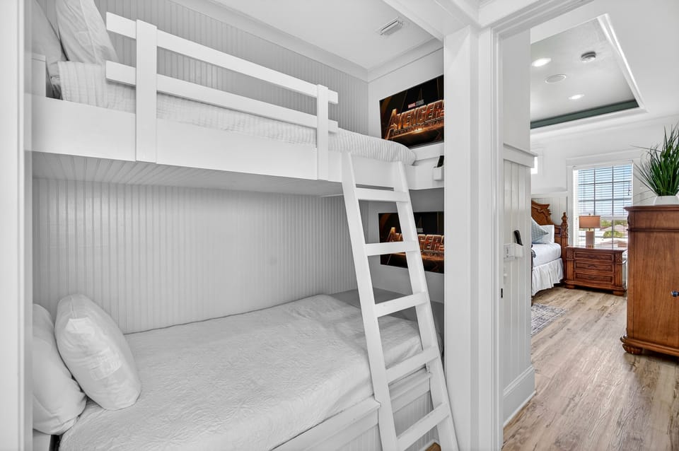 3rd Floor - Cozy bunk nook with 2 twin beds—perfect for kids or extra guests during your family beach vacation at Sugar Palm.