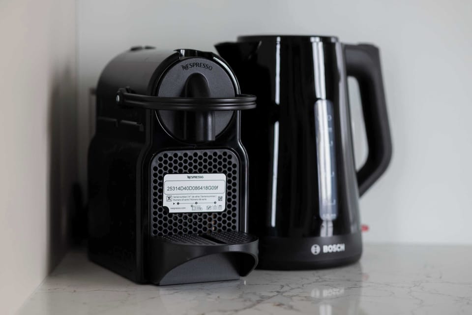 Premium coffee station equipped with modern appliances, ideal for convenient everyday comfort.