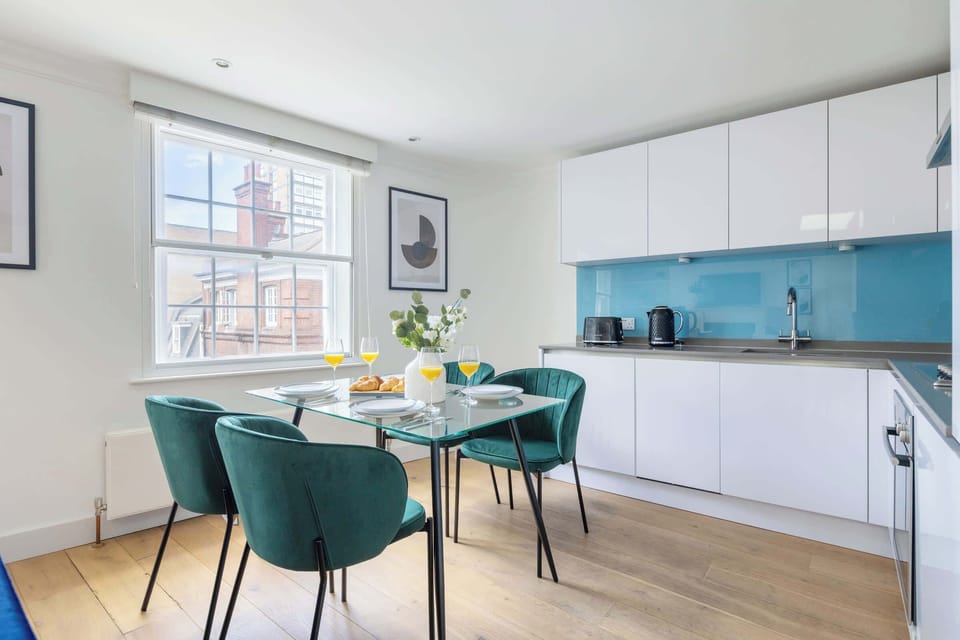 The open-plan living and dining area