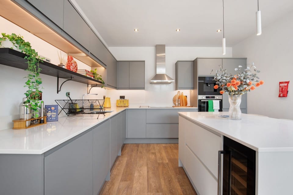 The kitchen at The Wivenhoe Hideaway, Essex