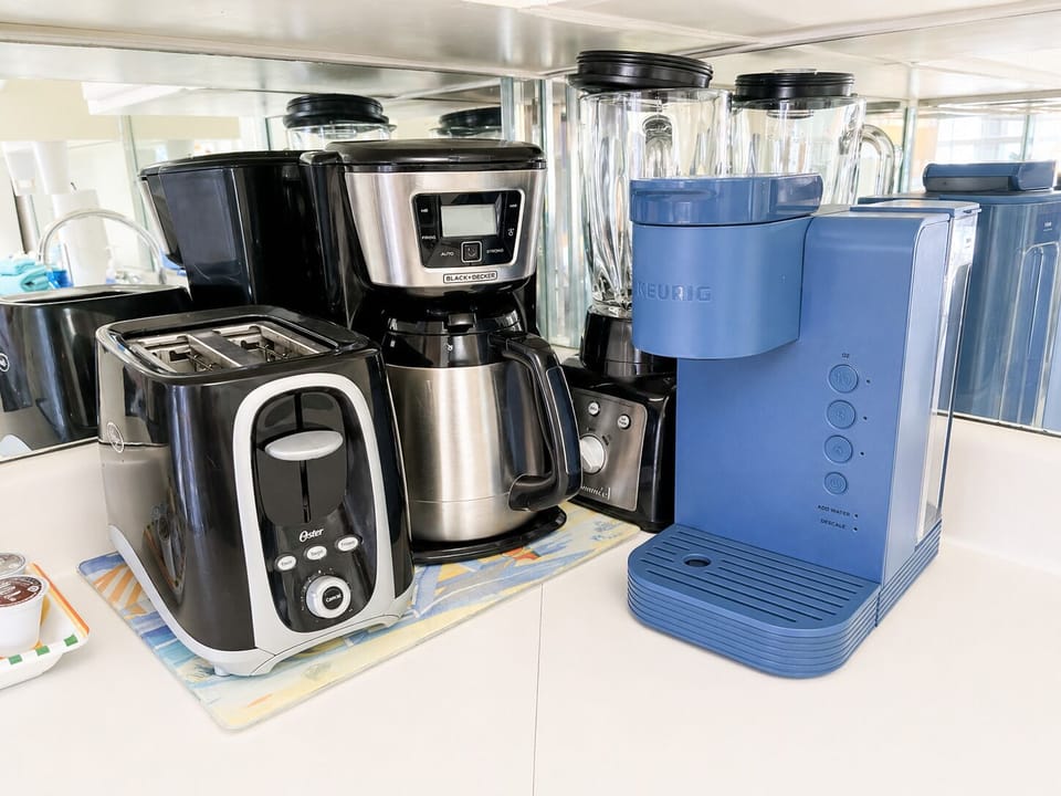 Enjoy extra features such as a Keurig coffee maker