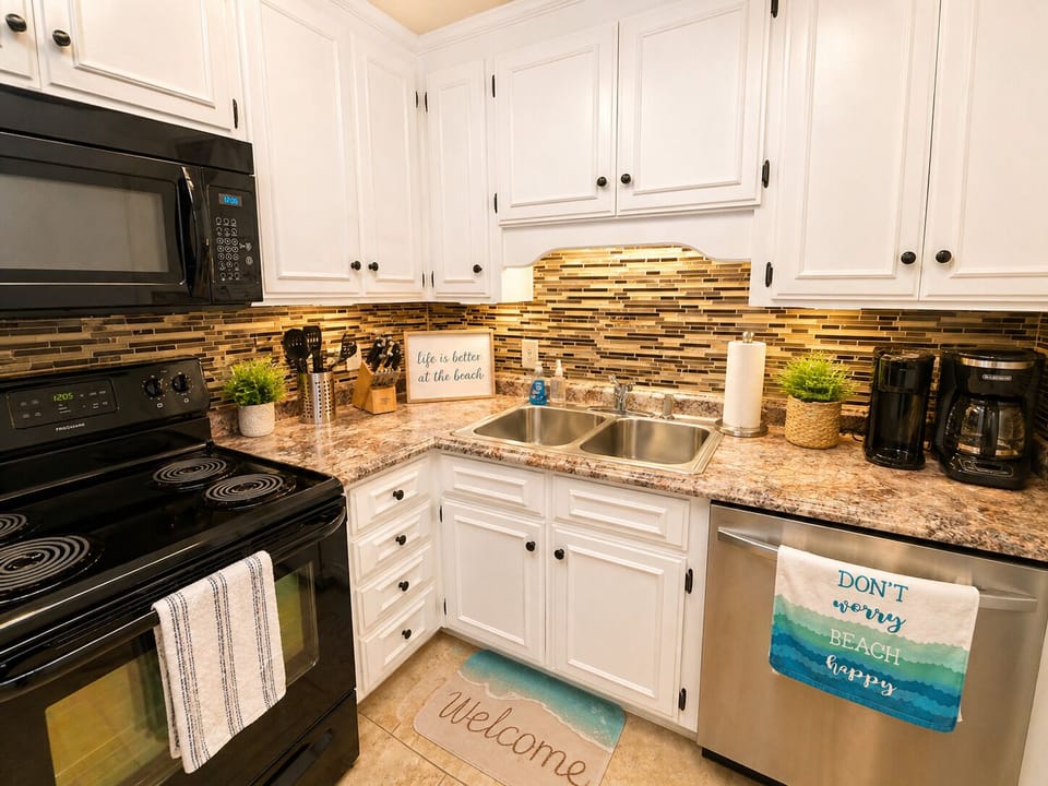 Fully stocked kitchen