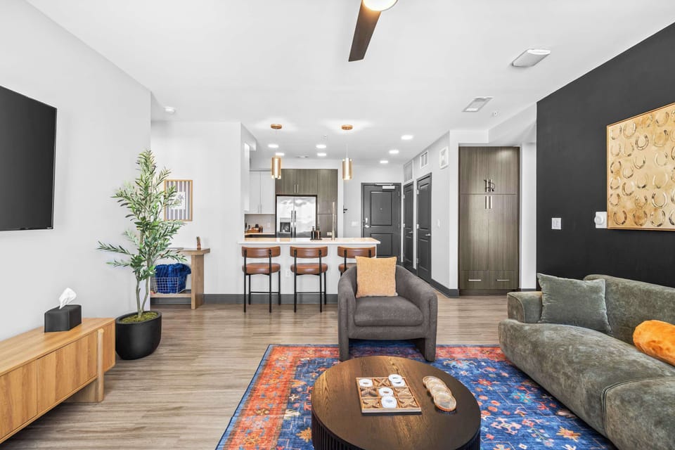 Spacious open living room ideal for relaxing 
