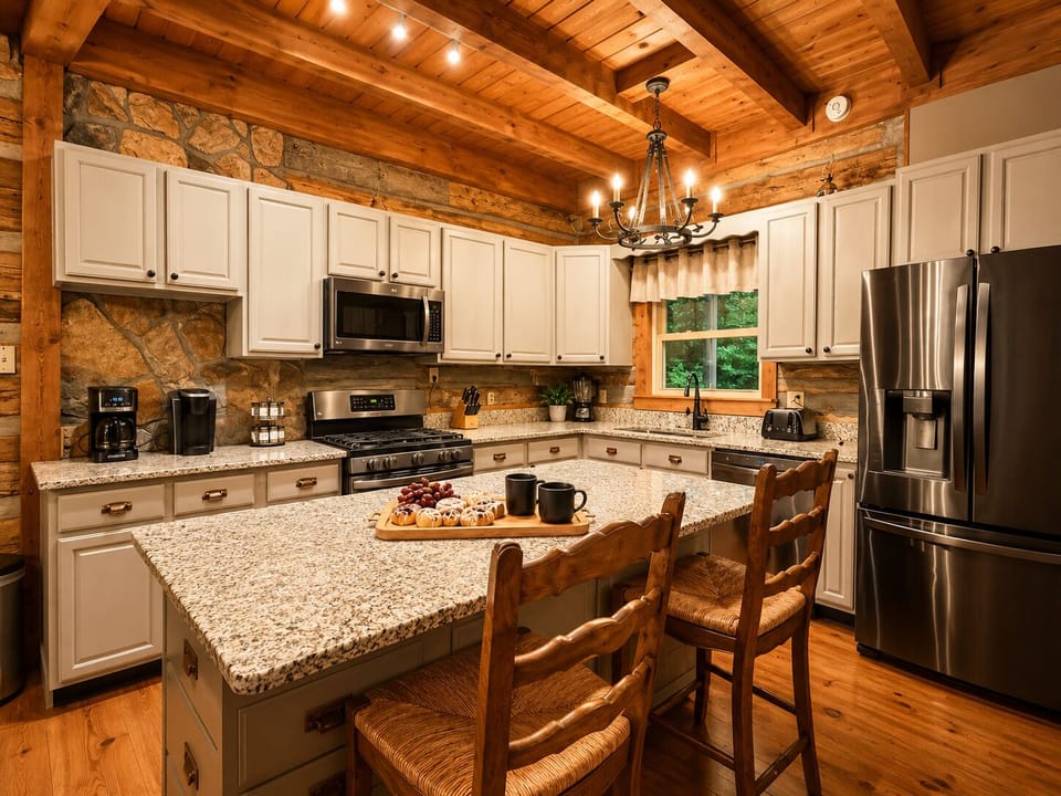 Fully stocked kitchen for whipping up a gourmet meal!