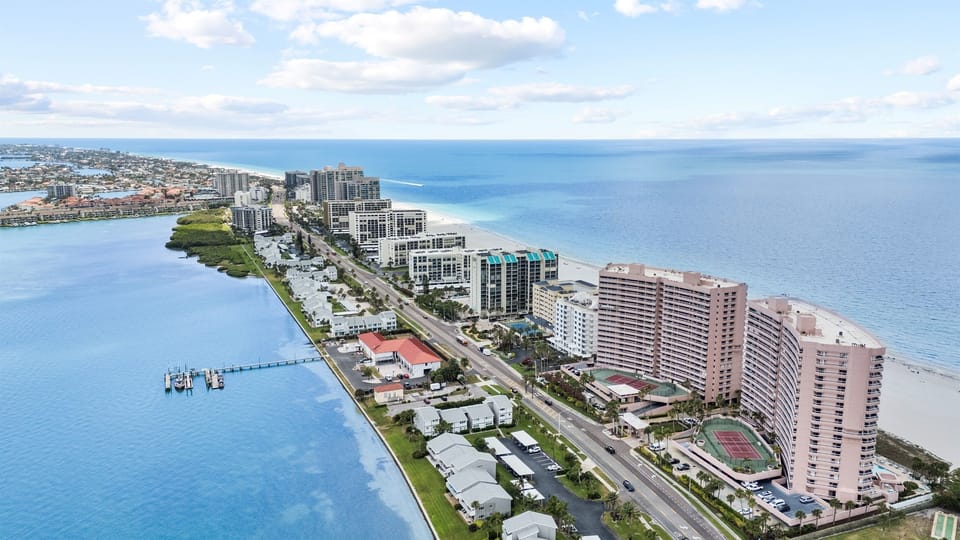 Crescent Beach Club is nestled between the Gulf of Mexico/America and the intercoastal waterway