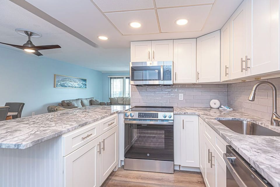 Fully remodeled kitchen with modern finishes