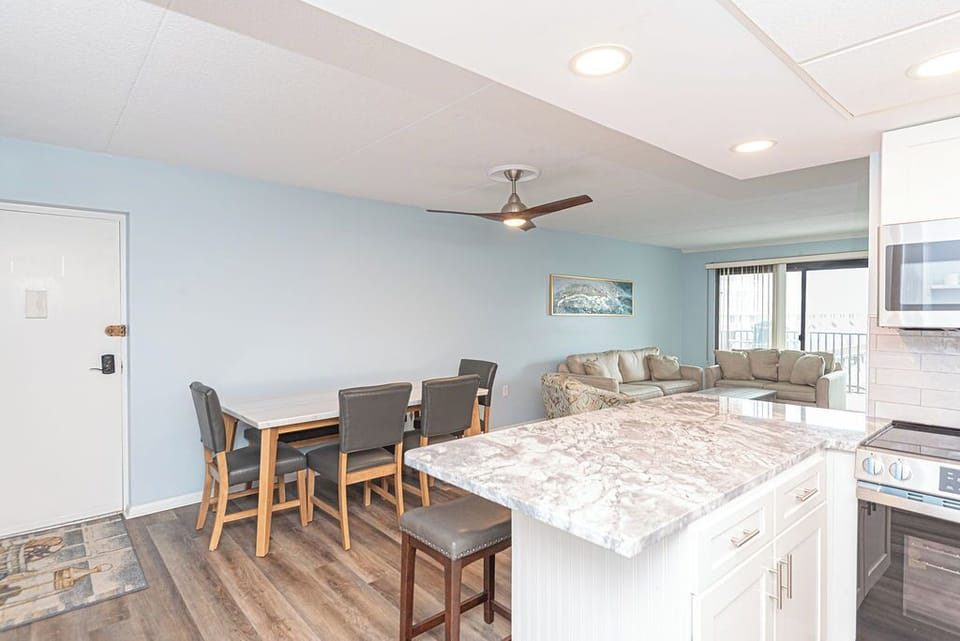 Dining space ideal for meals and game nights