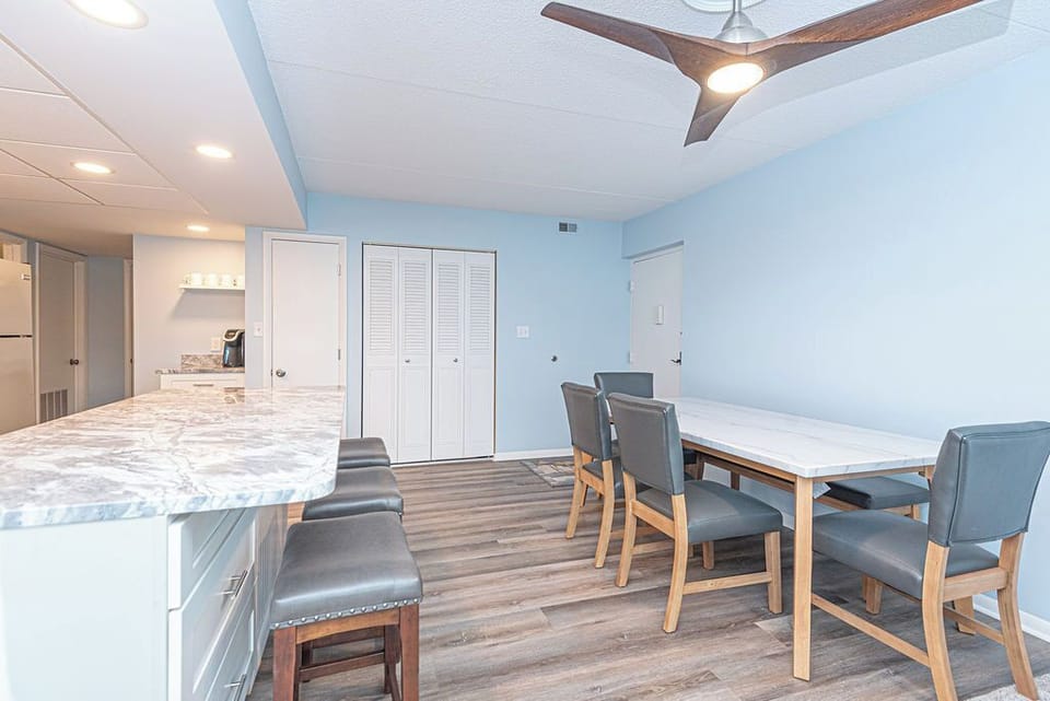 Open kitchen and dining space for gathering
