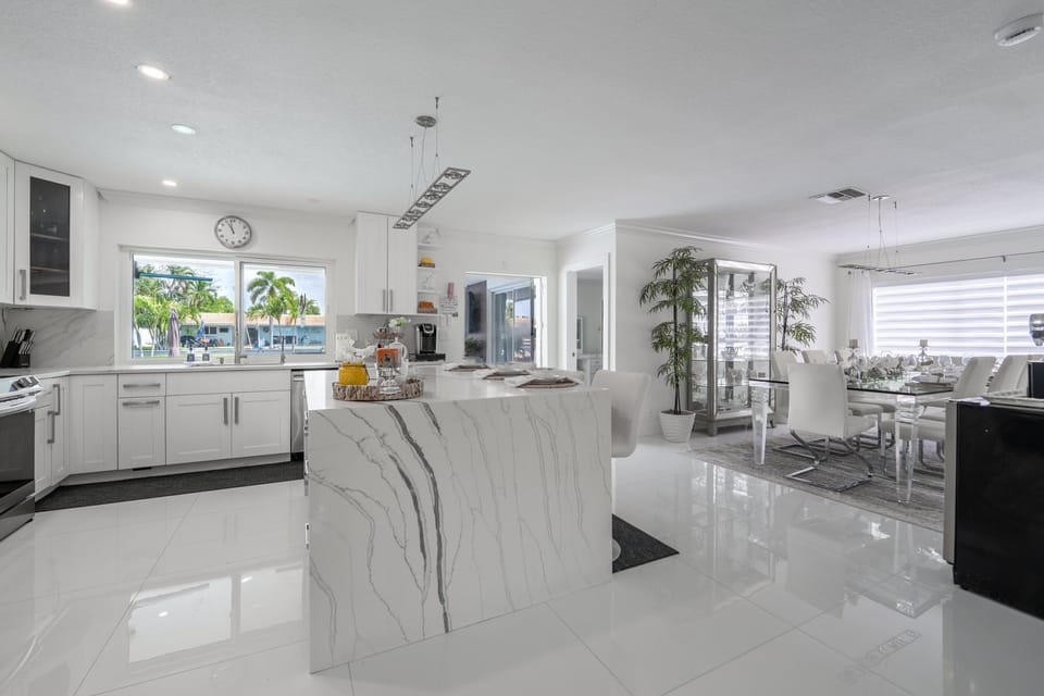 Bright open-concept kitchen perfect for entertaining