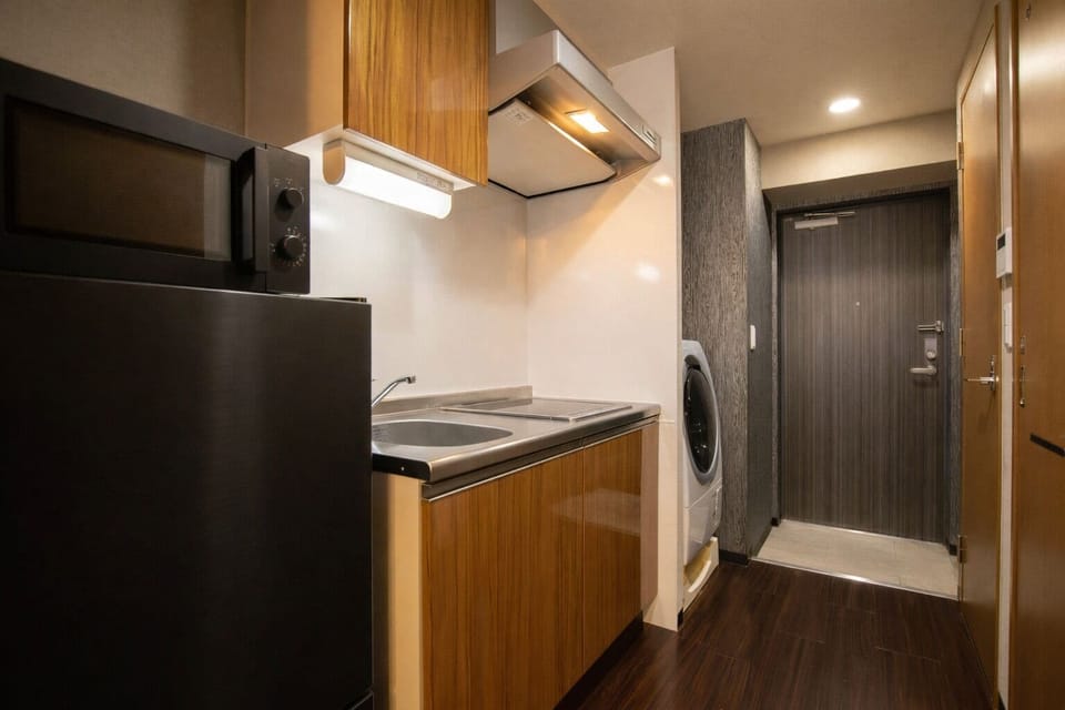 Deluxe Apartment, Balcony, City View | Private kitchen | Full-size fridge, microwave, toaster, rice cooker