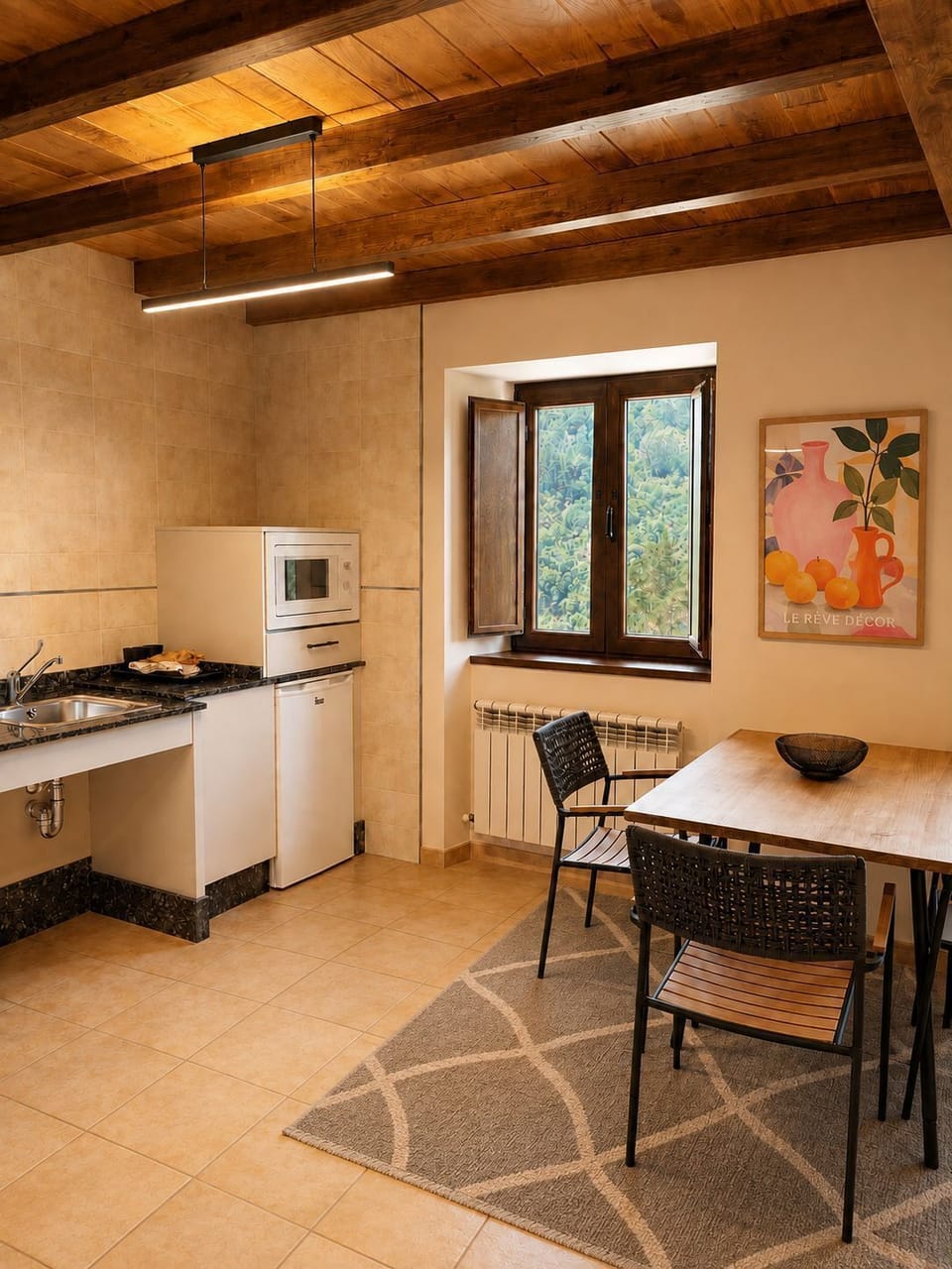 Comfort Apartment, 1 Bedroom | Private kitchen | Mini-fridge, microwave, stovetop, cookware/dishes/utensils