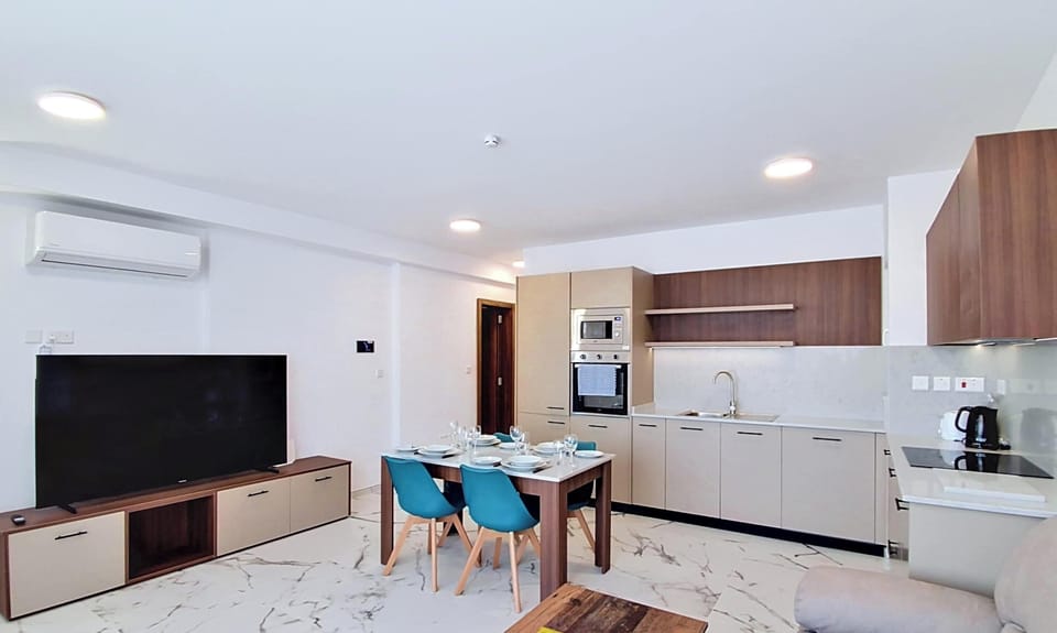 Living room and kitchen - open plan setup