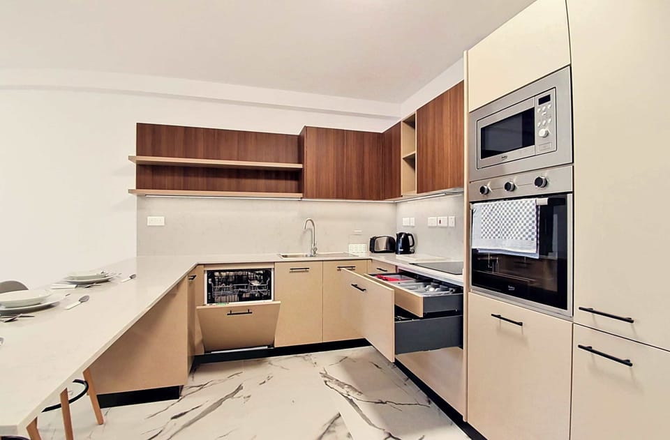 Dining and kitchen area