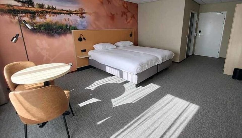 Relax in a bright room designed for easy, restful nights.