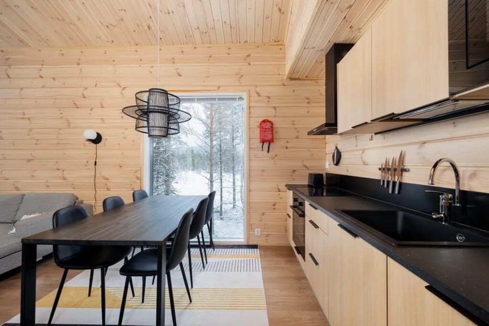 Superior Duplex, 2 Bedrooms, Sauna, Courtyard View | Private kitchen | Full-size fridge, microwave, oven, stovetop