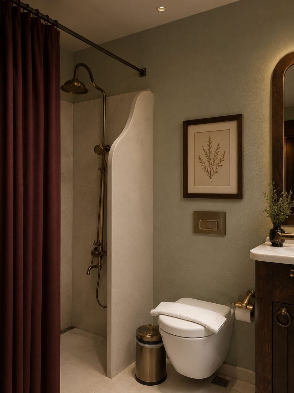 Standard Double Room | Bathroom | Shower, hair dryer, slippers, towels