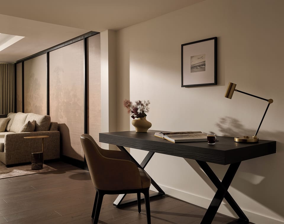 Executive Suite, City View | Living area | 65-inch LCD TV with cable channels, streaming services