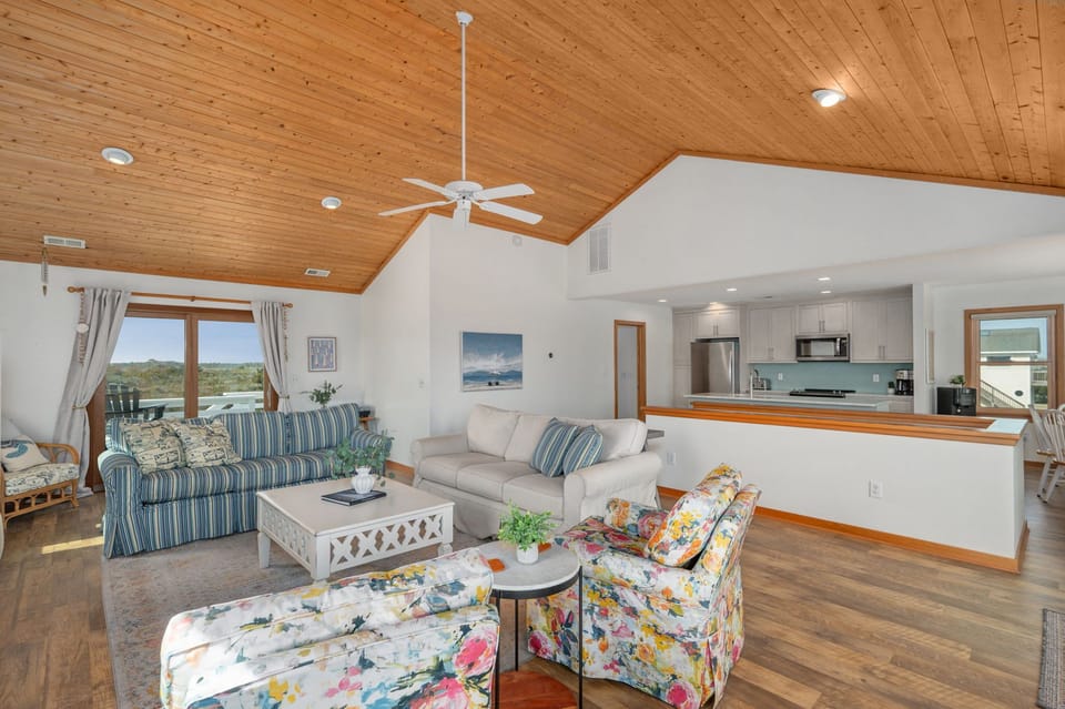 Living room with national seashore views