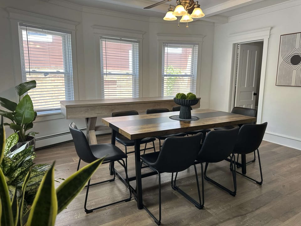 Dining area with Shuffle board