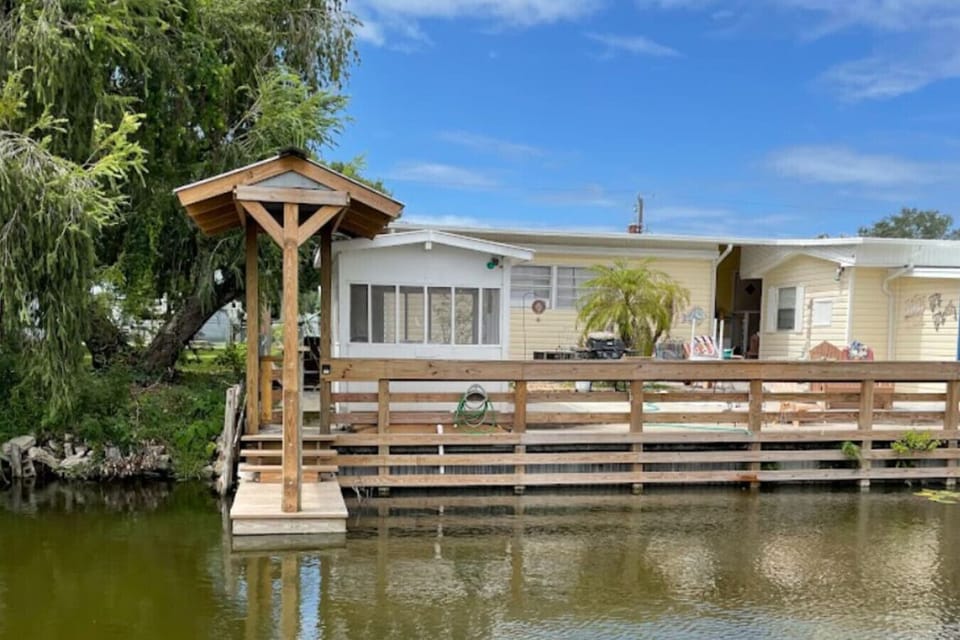 1 of 2 private docks on the property.