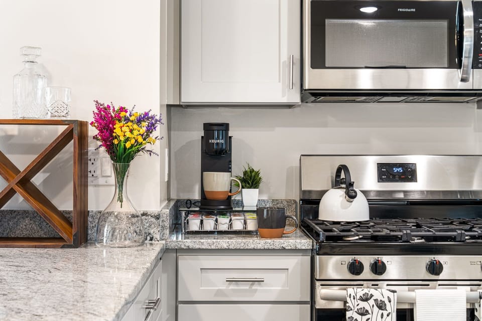 Spacious, fully equipped kitchen with plenty of counter space for everyday cooking.