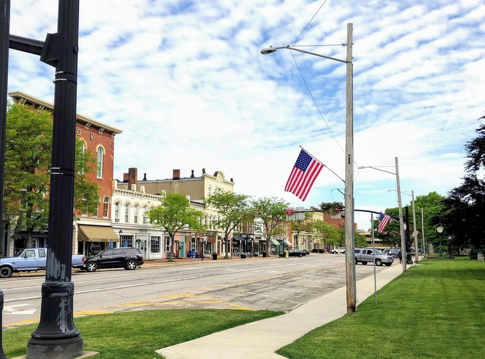 Here's a view of our Main Street - streets on all four sides of the Square.