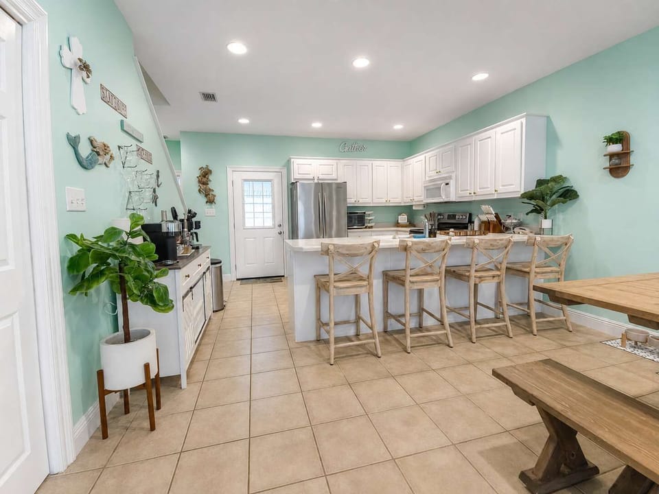 Seating at bar in Kitchen